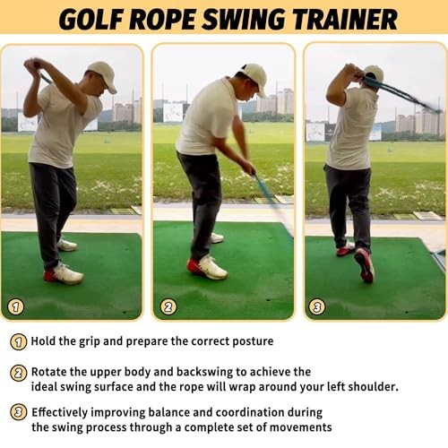 Golf Swing Training Aid,Golf Rope Swing Trainer, Golf Multi-Purpose Training