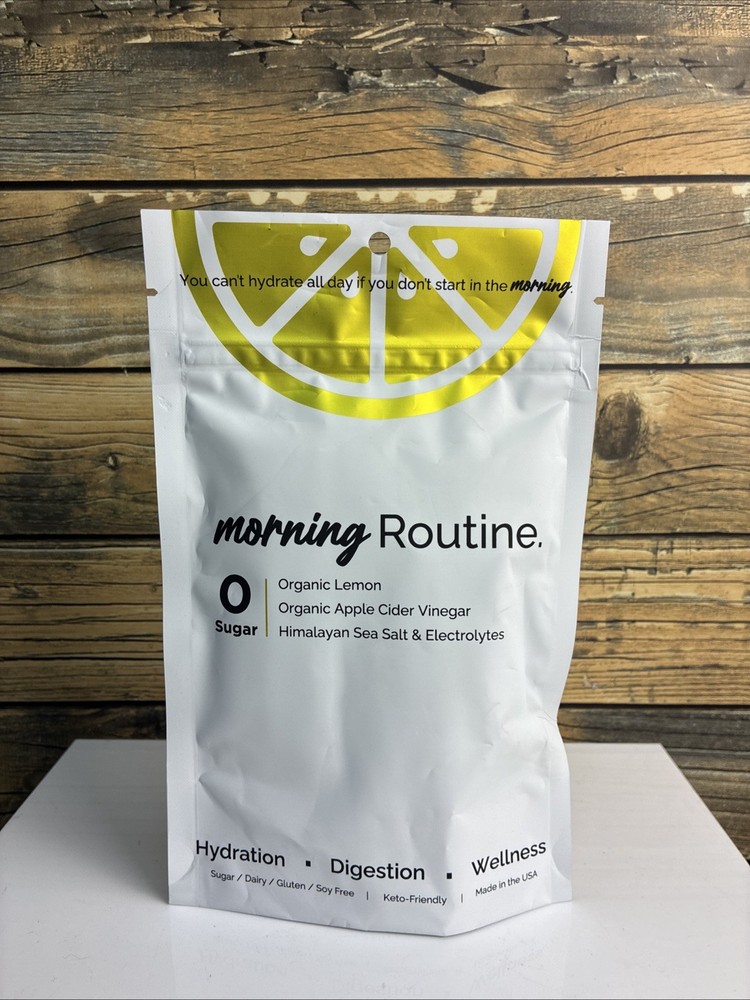 ROUTINE Morning Hydration | Organic Lemon Electrolyte Powder Packets 0 Sugar