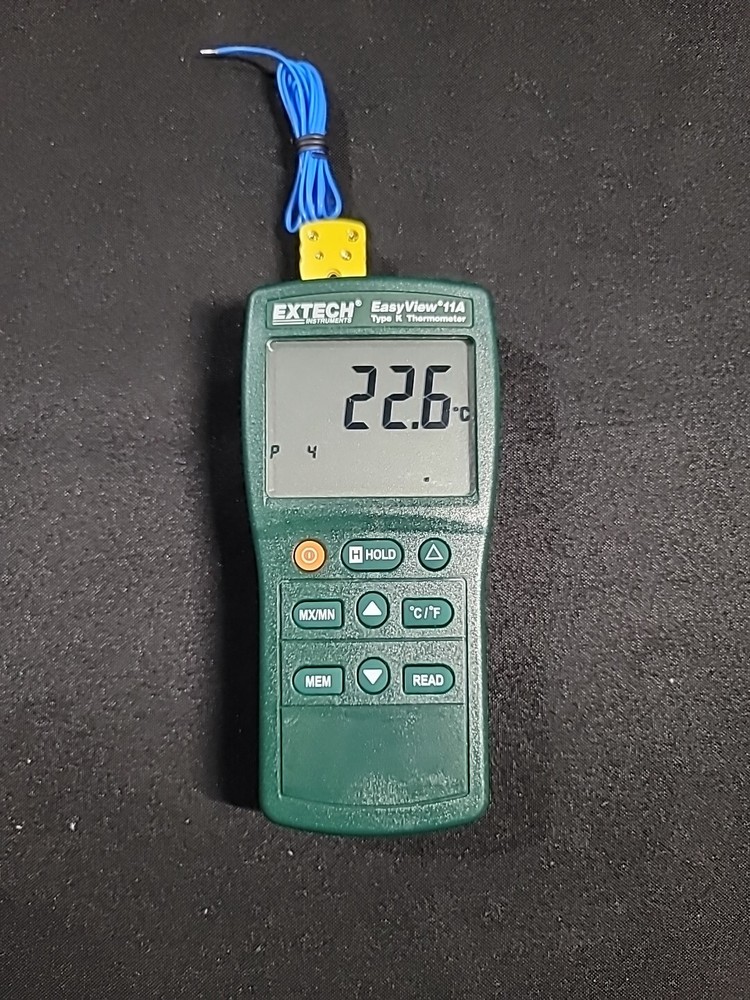 Used EXTECH EA11A Thermocouple Thermometer,1 Input,Type K. Tested