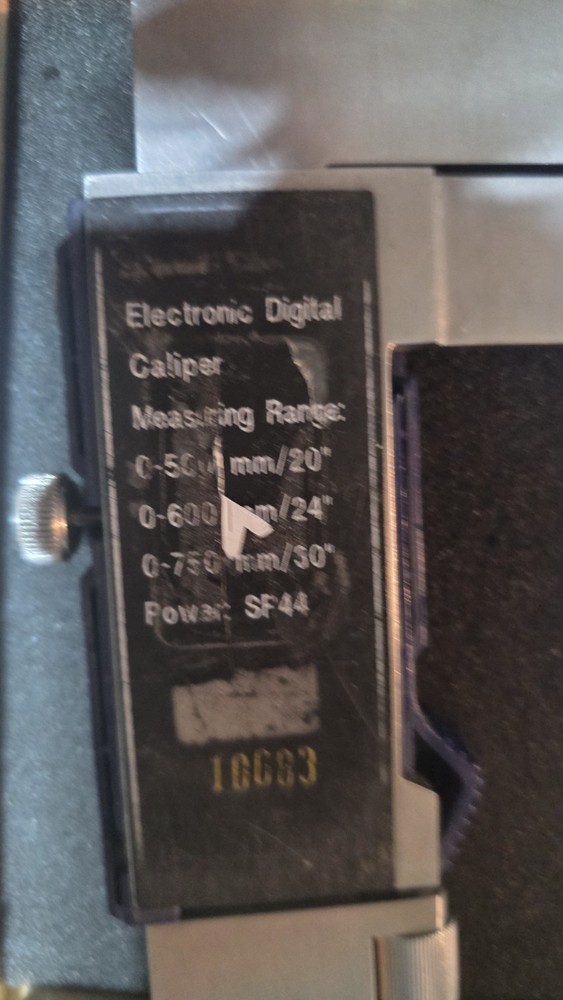 FOWLER Electronic Caliper, 0-24"/0-600mm