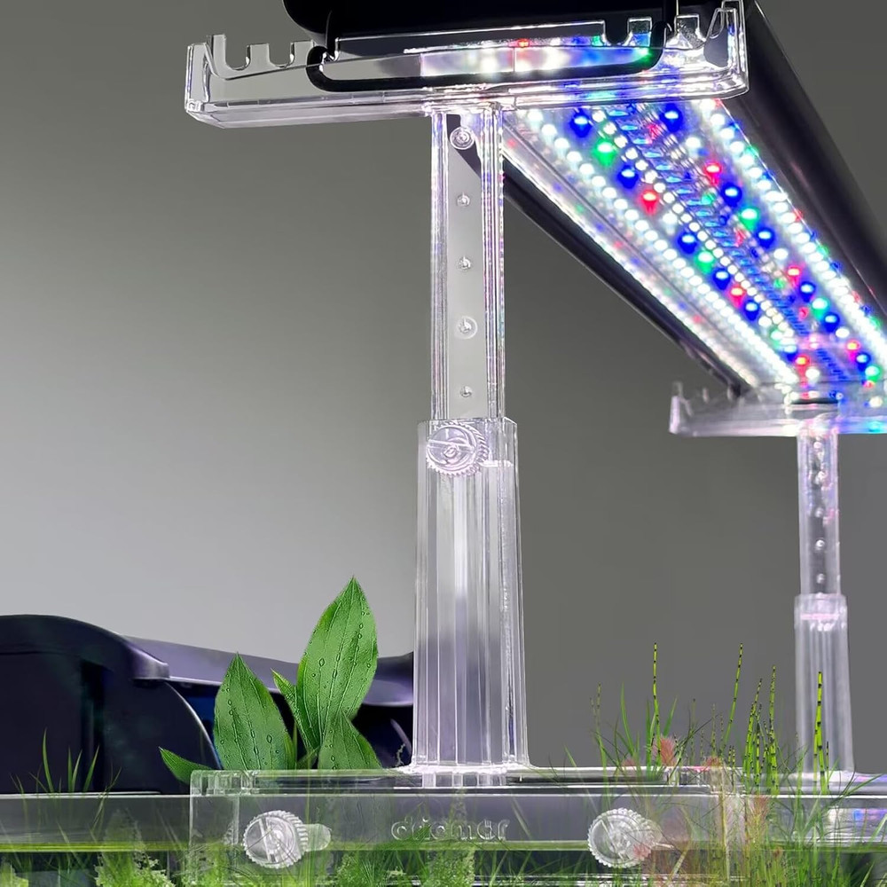 Aquarium Light Holder Adjustable, Clear Acrylic Fish Tank LED Light Riser Stand