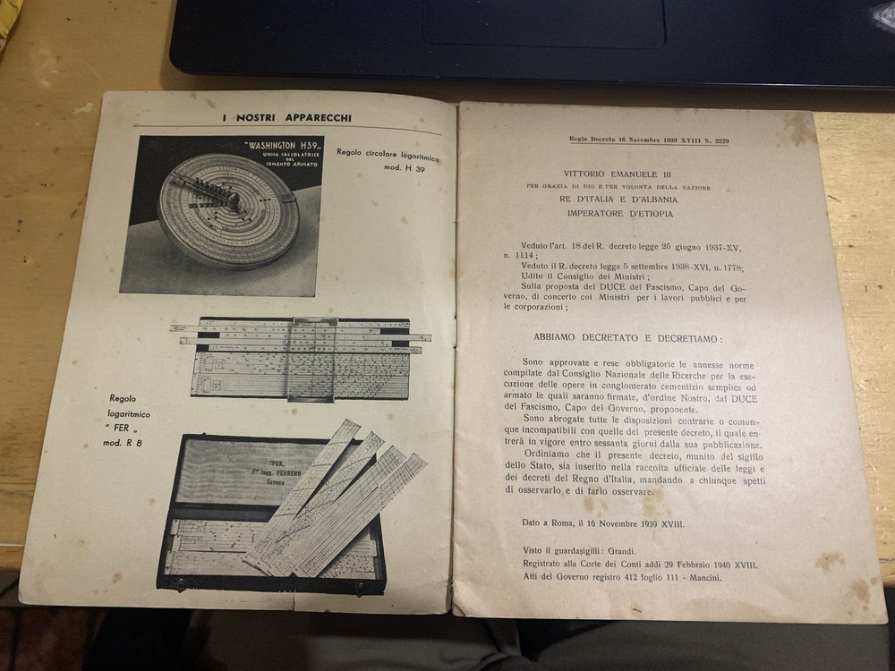 C. & A. FERRERO BUILDERS ENGINEERS SAVONA STANDARDS EXECUTION CEMENT 1939