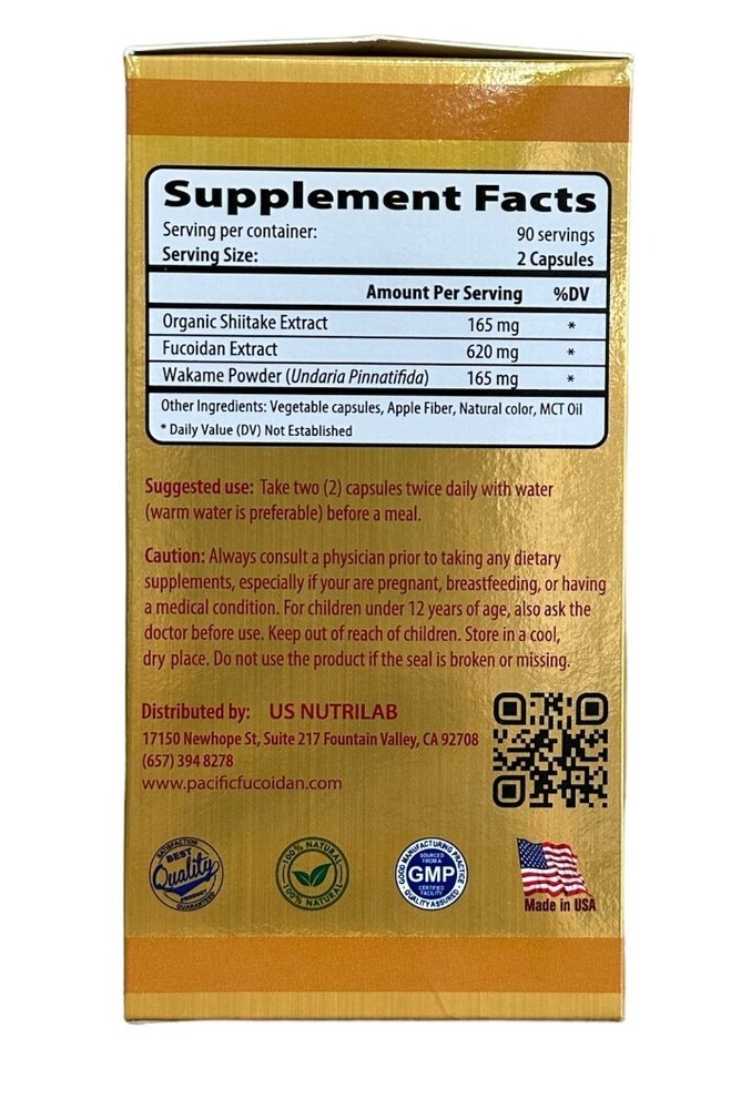 Pacific Fucoidan 505 mg - 180 capsules