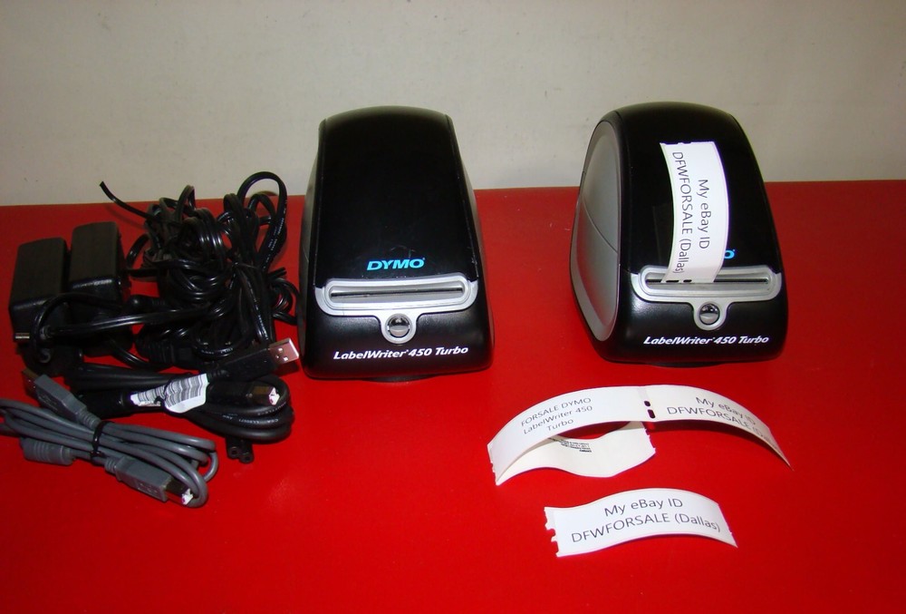 DYMO LabelWriter 450 Turbo Thermal Label Printer +AC Adapter USB cable Roll TEST