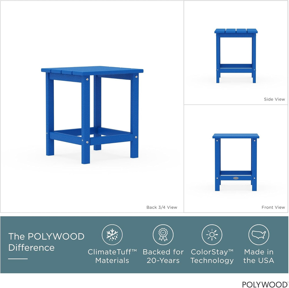Long Island 18" Side Table, Pacific Blue
