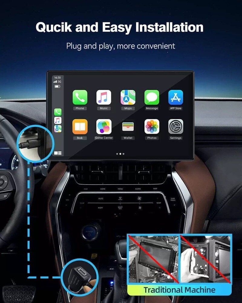 9" Touch Screen Car Stereo Wireless Apple Car Play Android Auto + Backup Camera