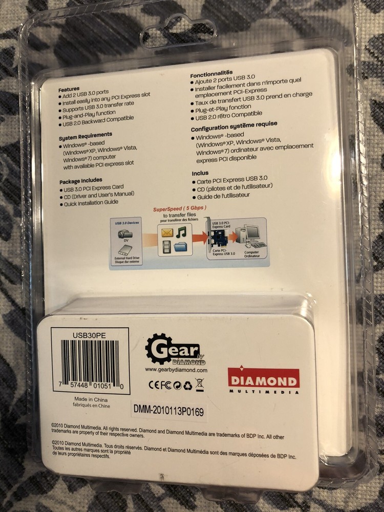 Diamond Multimedia USB 3.0 PCI Express Card Computer Component DMM-2010113P0169