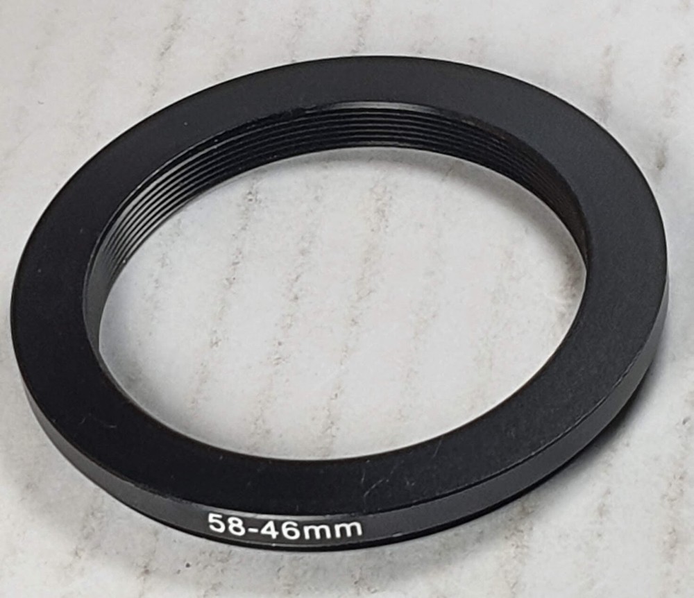 58-46mm Step-Down Lens Filter Converter Adapter Ring 58mm-46mm E58-E46 58-46