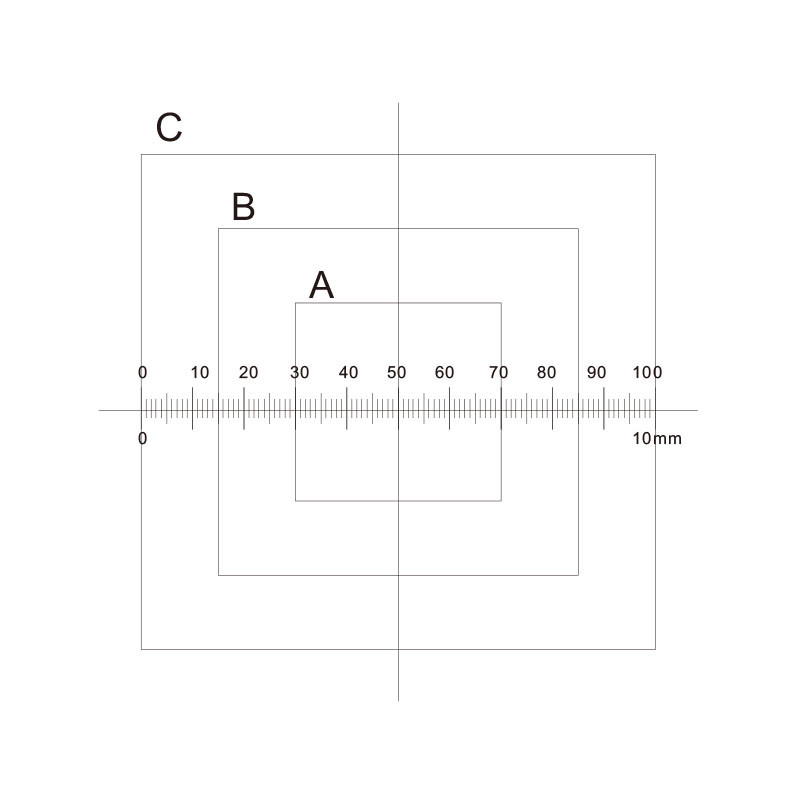 Microscope Eyepiece Micrometer Calibration Slide Cross Scale Reticle