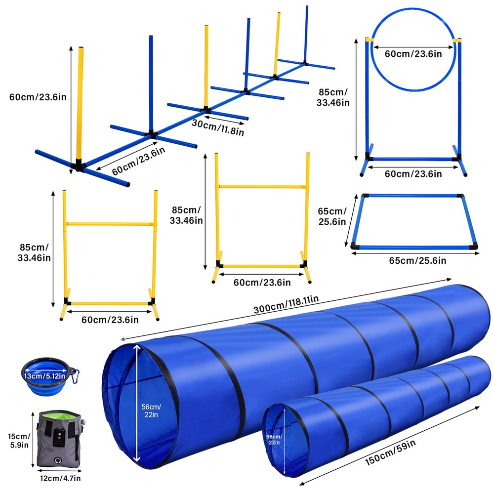 Dog Agility Course Backyard Set, Dog Obstacle Course Training Starter Kit
