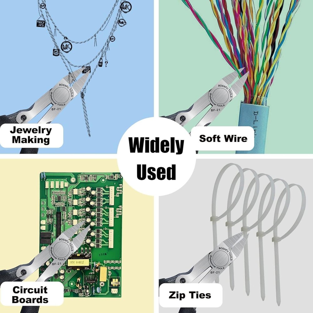5 inch Precision Flush Cutters Multi-functional Wire Snips, Ideal for Model, ...