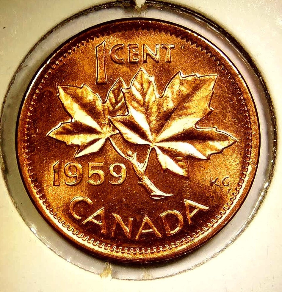 1959 Canada Cent Queen Elizabeth II