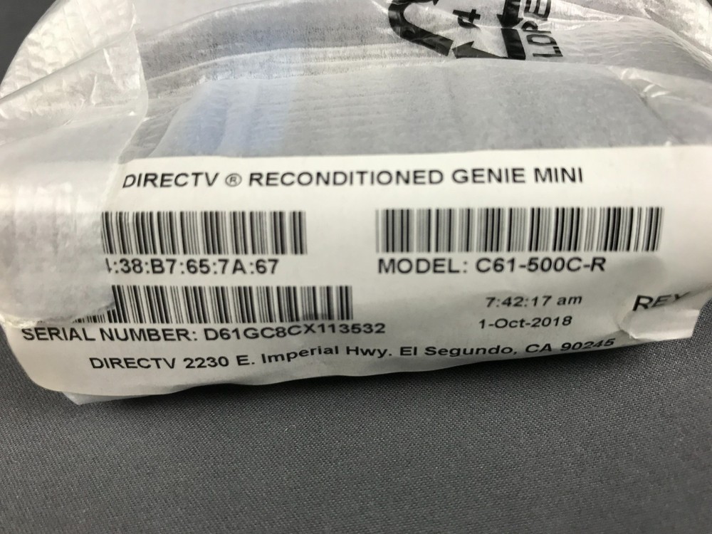 Direct TV Genie Mini Receiver Model C61-500C-R Receiver Unit Only