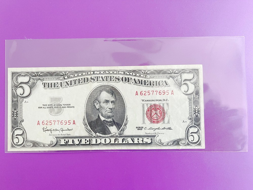 $5 1963 UNITED STATES NOTE CHOICE XF NOTE