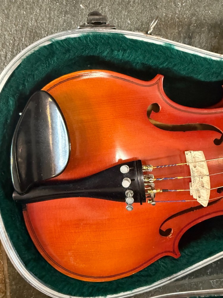 German Violin with case and bow, full size.