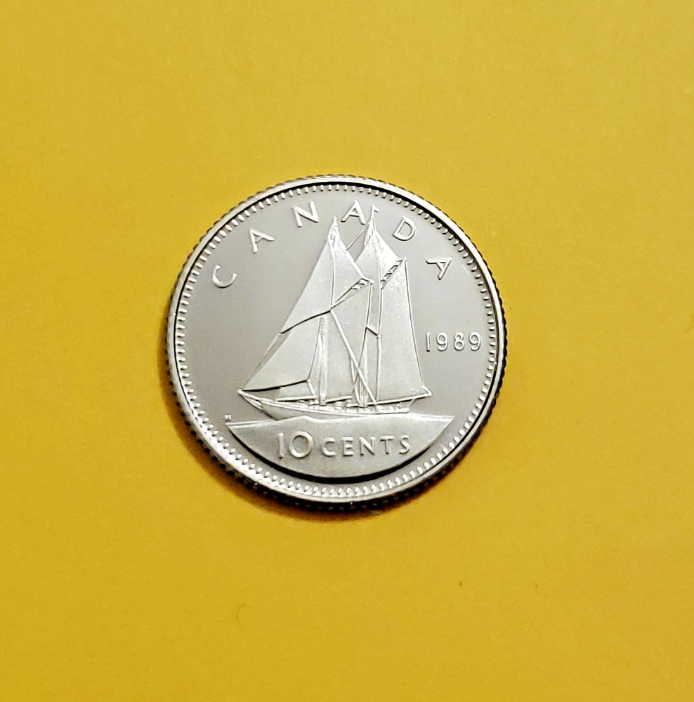 1989 Canadian Proof Dime