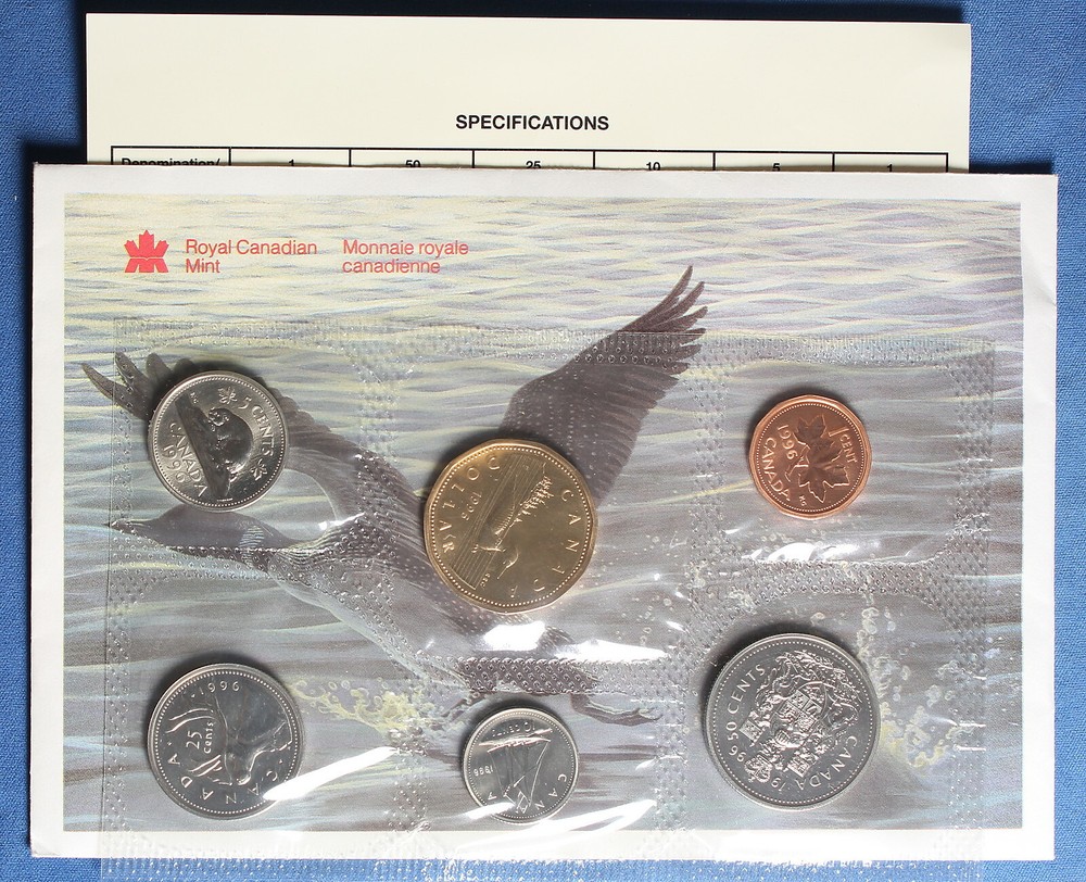 Canada 1996 Uncirculated Mint Set (Proof-Like) - With Envelope and COA 4