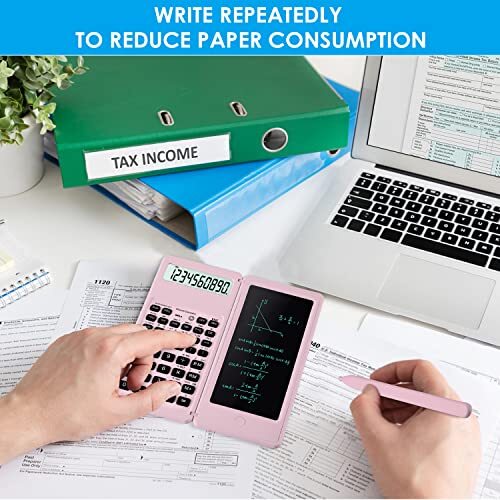 Scientific Calculators for Students, 10-Digit Large Screen, Math Pink