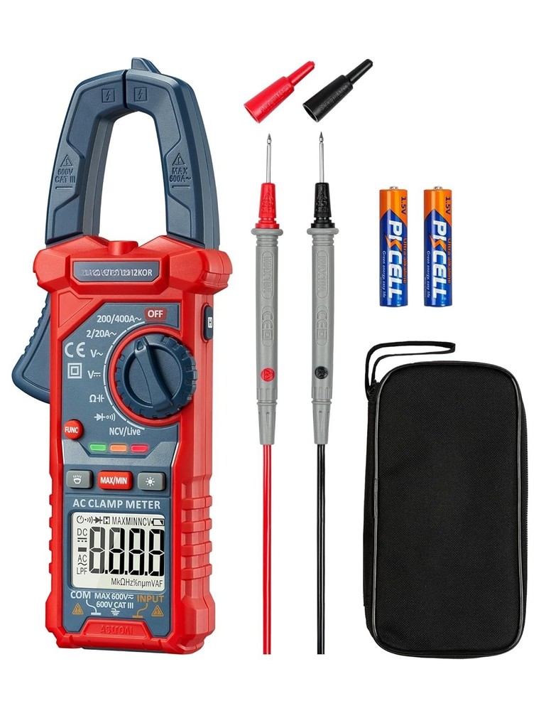 Digital Clamp Meter Multimeter 2000 Counts Amp Voltage Tester Auto-ranging  Blue