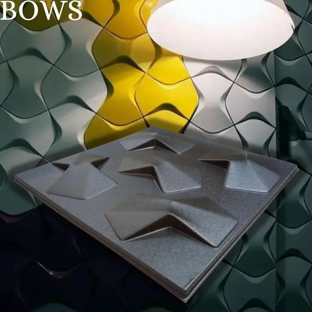 Mold For 3D Panel BOWS Molds Plaster Wall Art Decor ABS Plastic Form