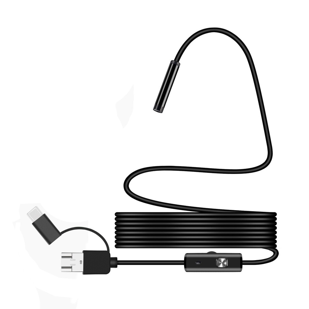 6LED USB Snake Endoscope Borescope HD Inspection Camera Scope For Android Type C