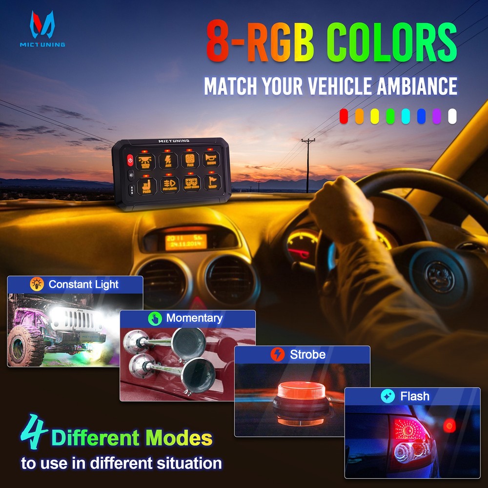 P1S RGB Switch Panel Toggle Momentary Strobe Pulsed Switch Circuit Control Box