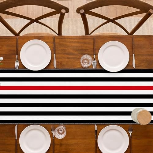 American Firefighter Flag Table Runner USA Fire Fireman Themed Party
