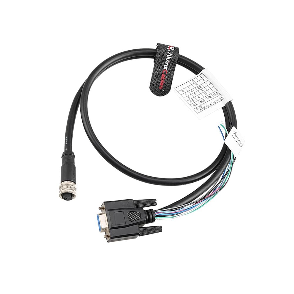 65.6ft IO Control Cable forKeyence SR-X AI Barcode M12 A-Code 12 Pin Female DB9