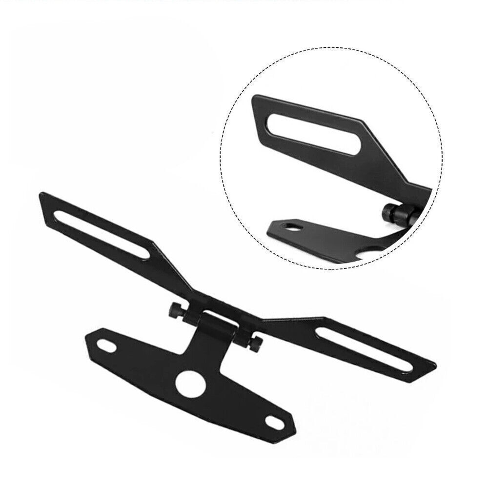 Motorcycle Adjustable Folding License Plate Bracket Stand Tag Tail Light Holder