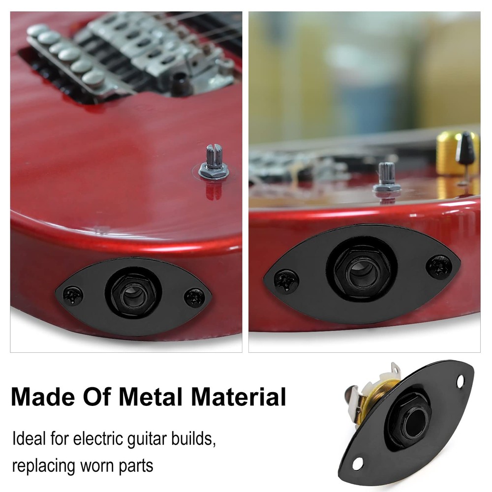 MAXCHEER 1/4 Oval Guitar Jack 6.35mm Output Input Plug Socket for Mono Electr...