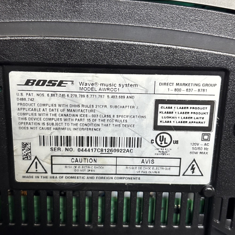 Bose Wave Music System AWRCC1 AM/FM CD With Remote (Fully Functional) Tested