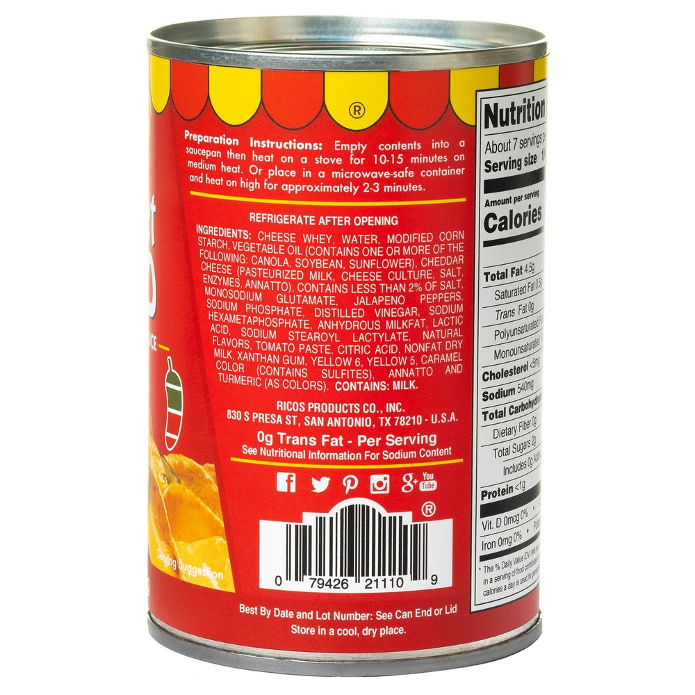 Nacho Cheddar Cheese Sauce Shelf Stable
