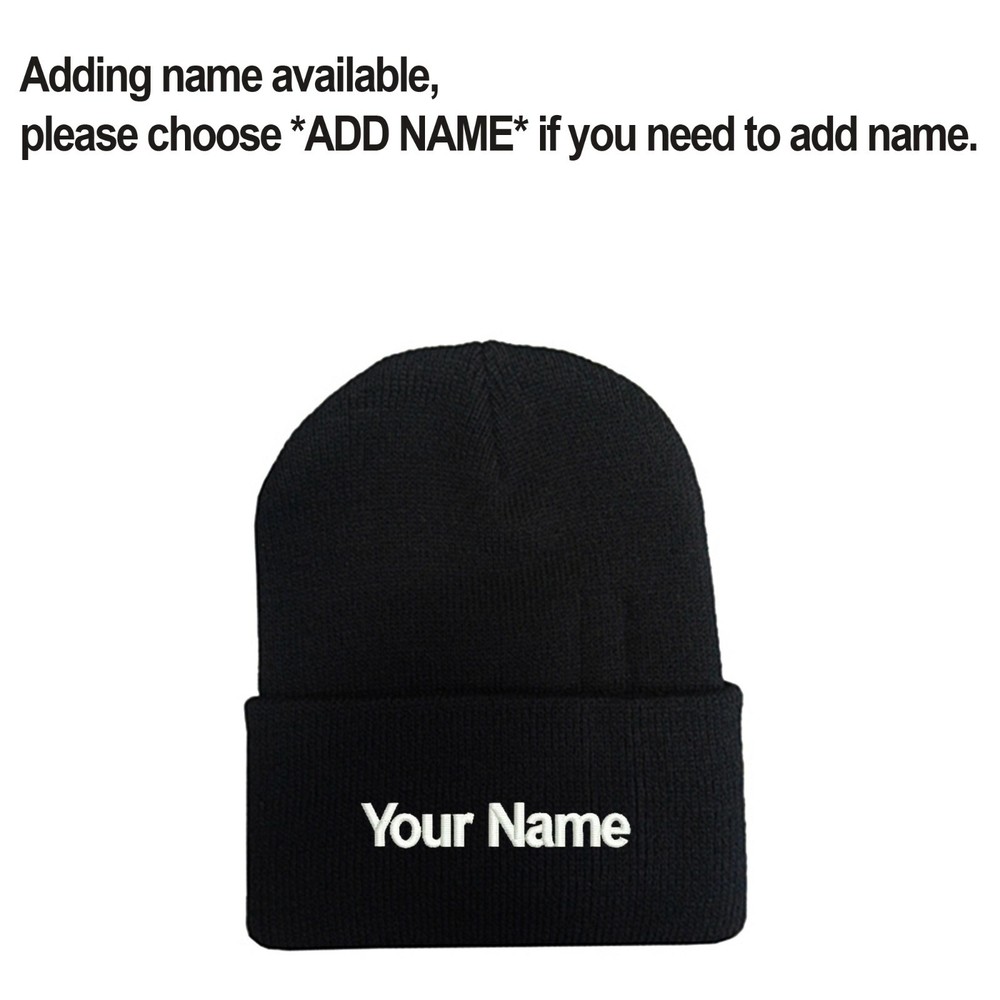 Canoe embroidered beanie hat, custom beanie hat