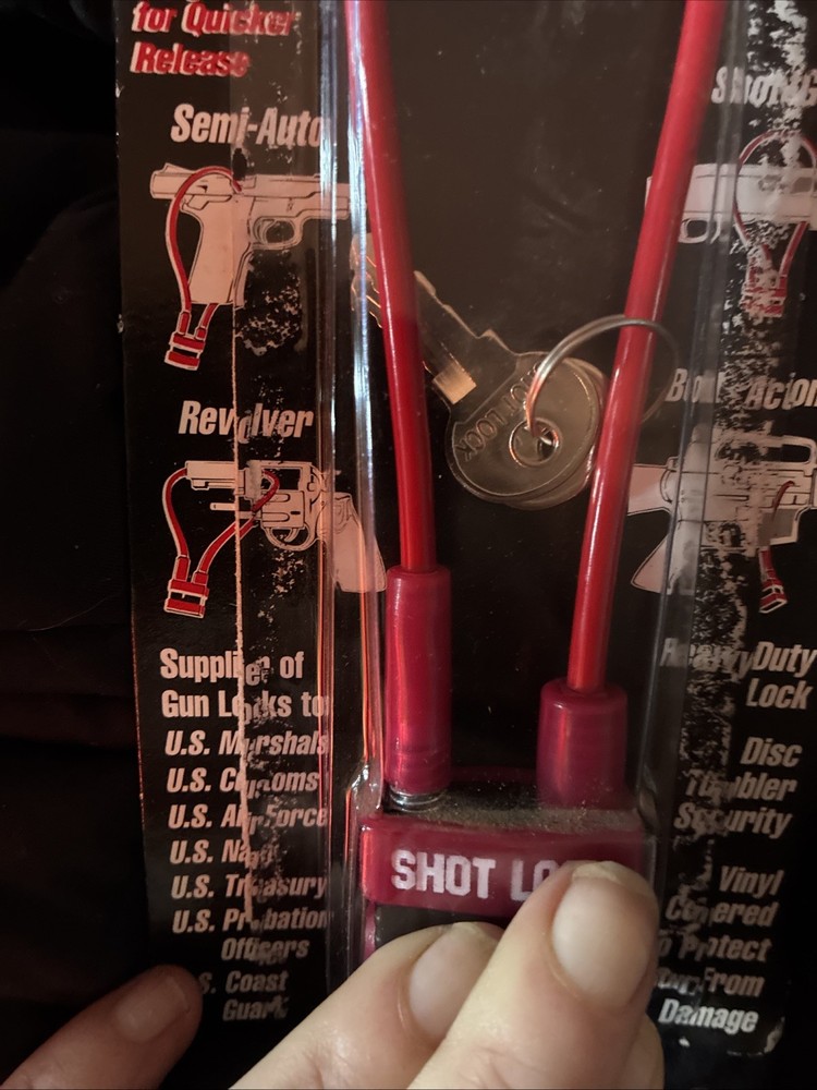 Shot Lock - Double Sided Key Cable Firearm Lock (NEW) Safety Lock