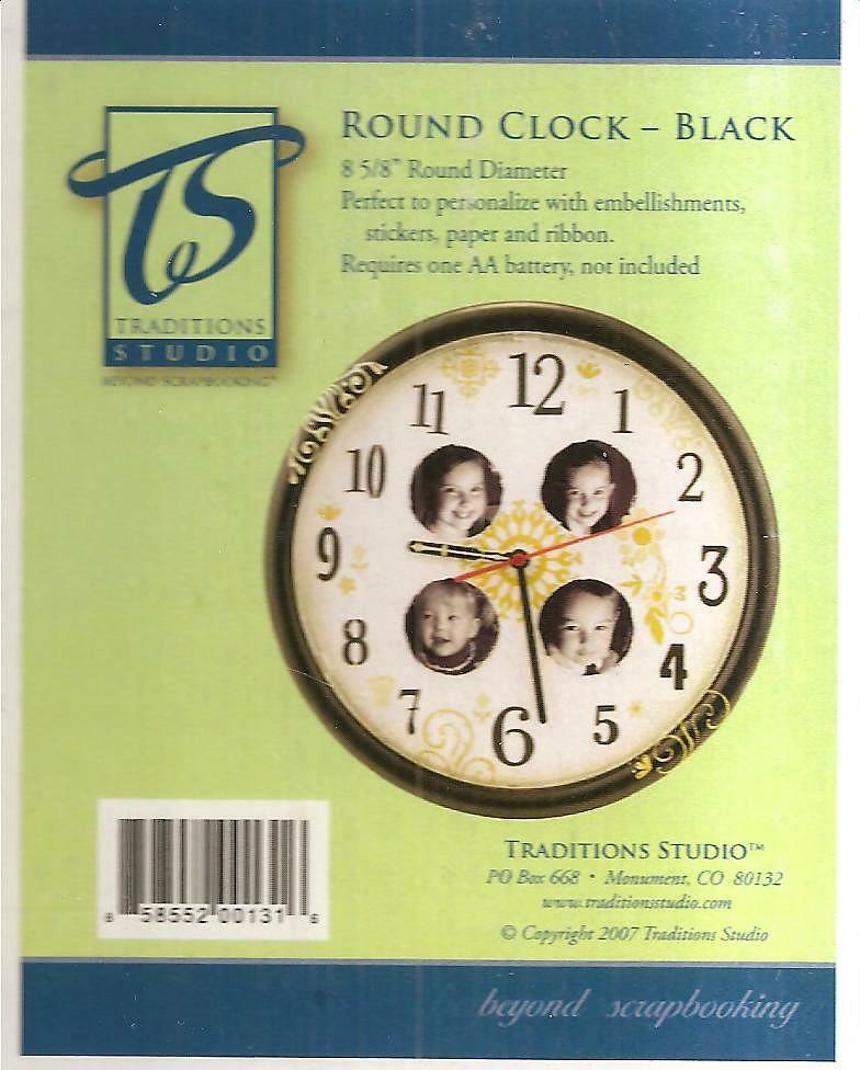 Traditions Studios Round Wall Clock Add Photos Includes Battery Personalize Gift