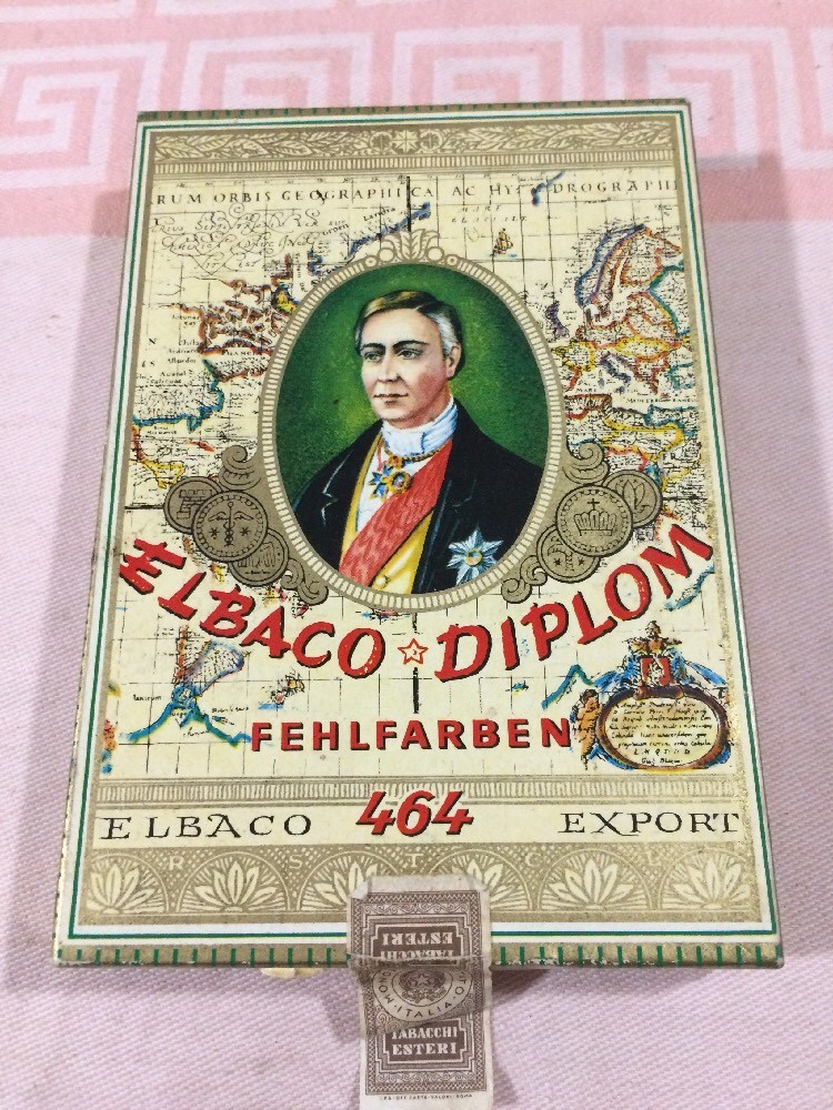 Old Empty Cardboard Box Elbaco Diploma False Colors