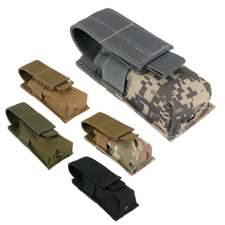 Tactical Molle 9mm Magazine Pouch Single/Double Stack Pistol Mag Bag Holder Case