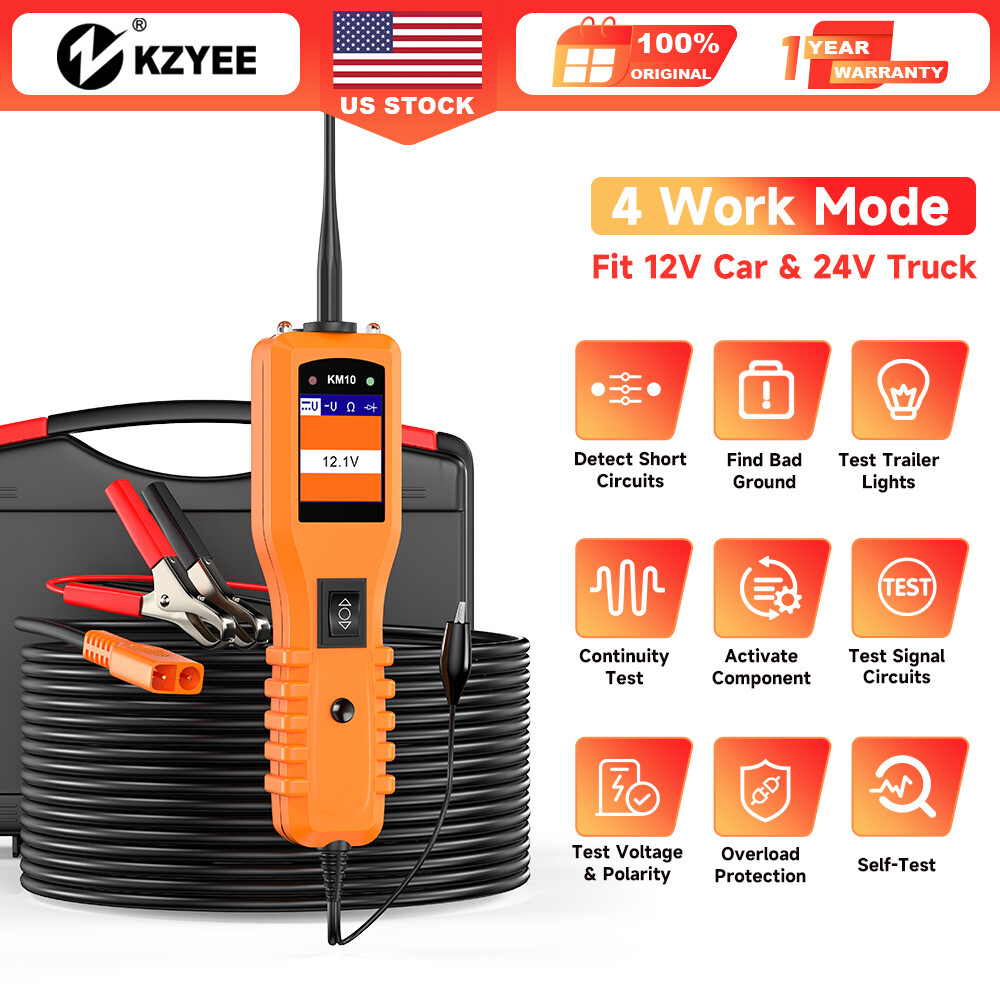 12V 24V Car PowerScan Light Circuit Tester Electrical System Diagnosis KZYEE