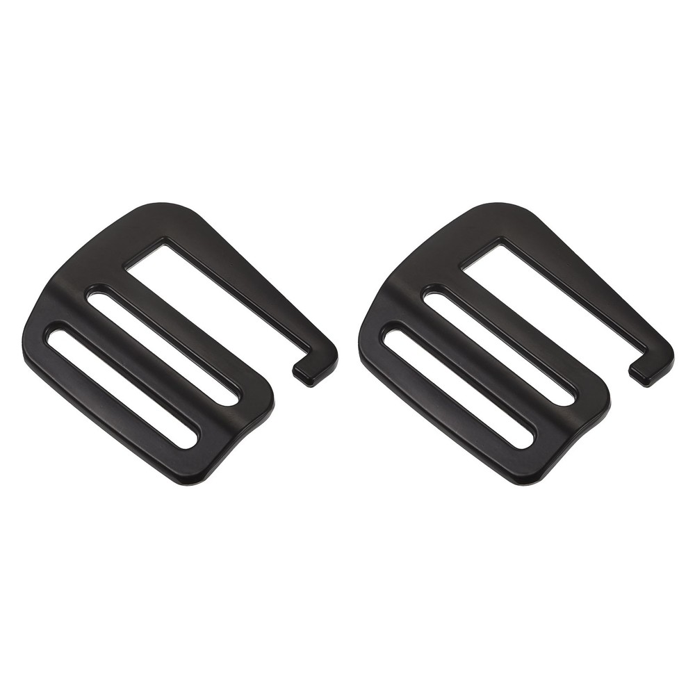 1.26" Webbing Release G Hook Buckle Adjuster for Backpack Strap 2Pcs Matte Black