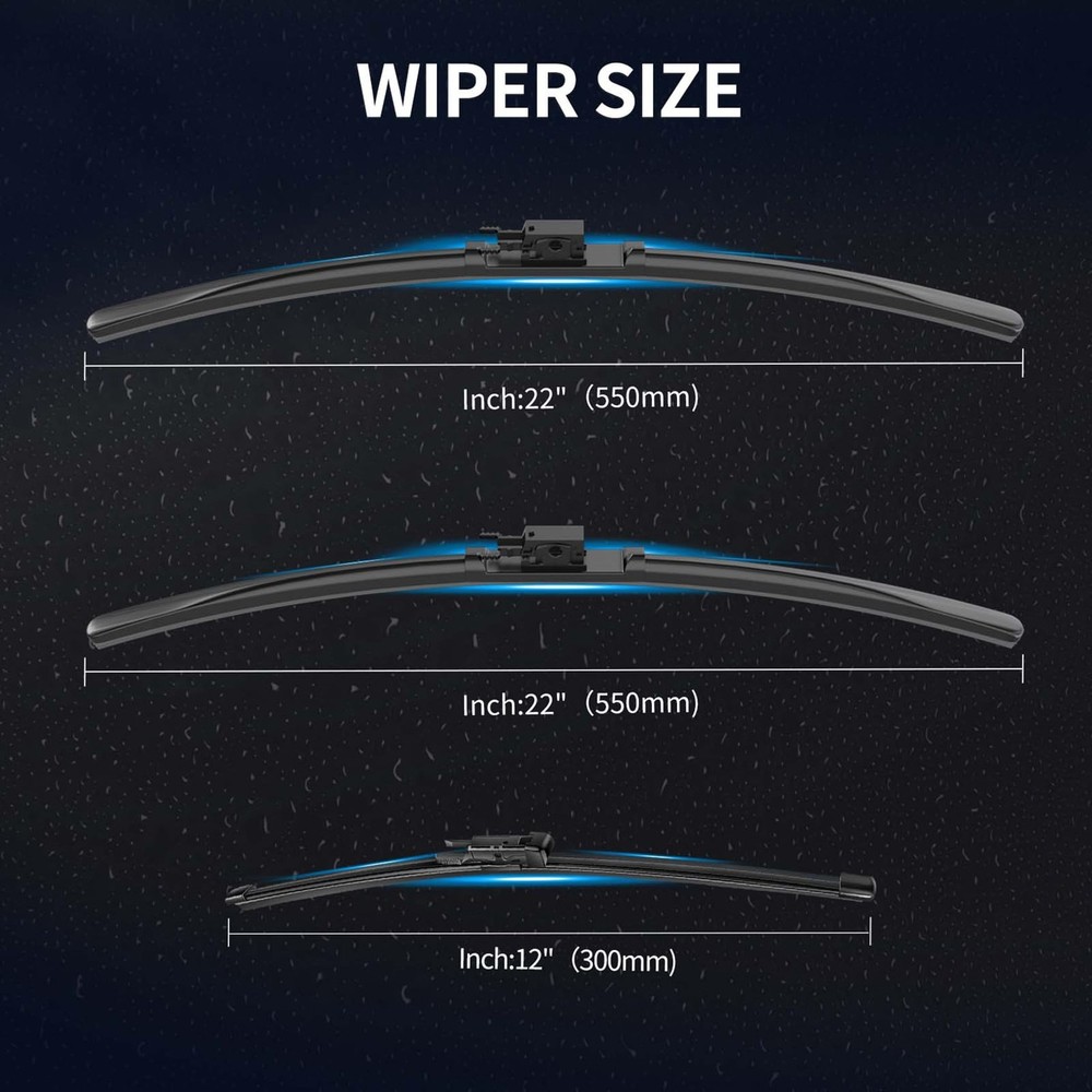Windshield Wiper Blades Replacement for Benz GLC 20162019, 3 Pcs Set