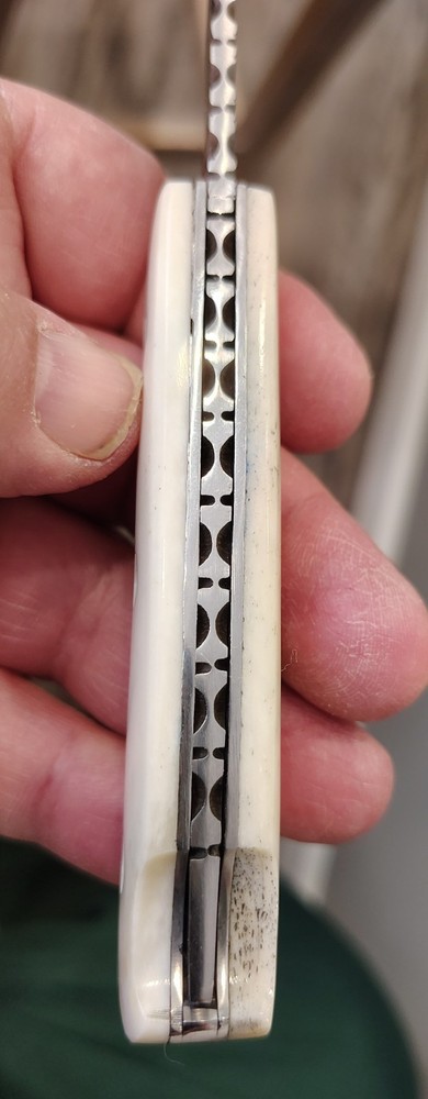 Handmade, Ground From A Rasp, Lock Back knife,Bone Handle,file worked,Unique ⚔️