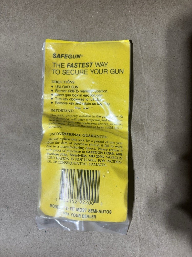 Gun Lock By Safe Gun Model 940m