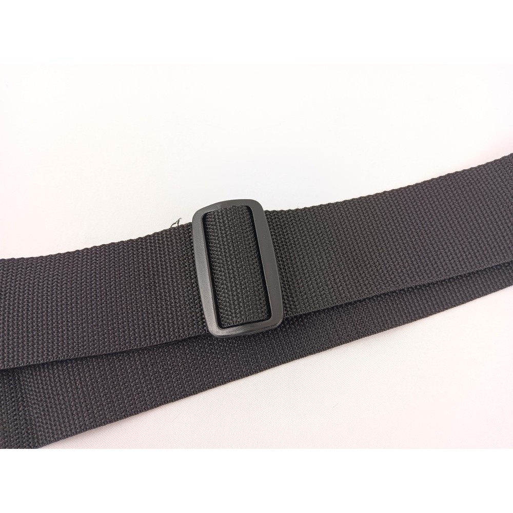 Maestro Black Nylon Adjustable Guitar Strap Leather Ends