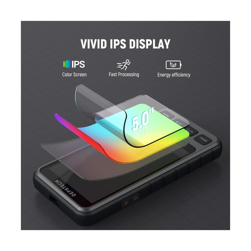 Triple Lens Borescope, DEPSTECH 5" IPS Screen Endoscope Camera with Light, Sp...