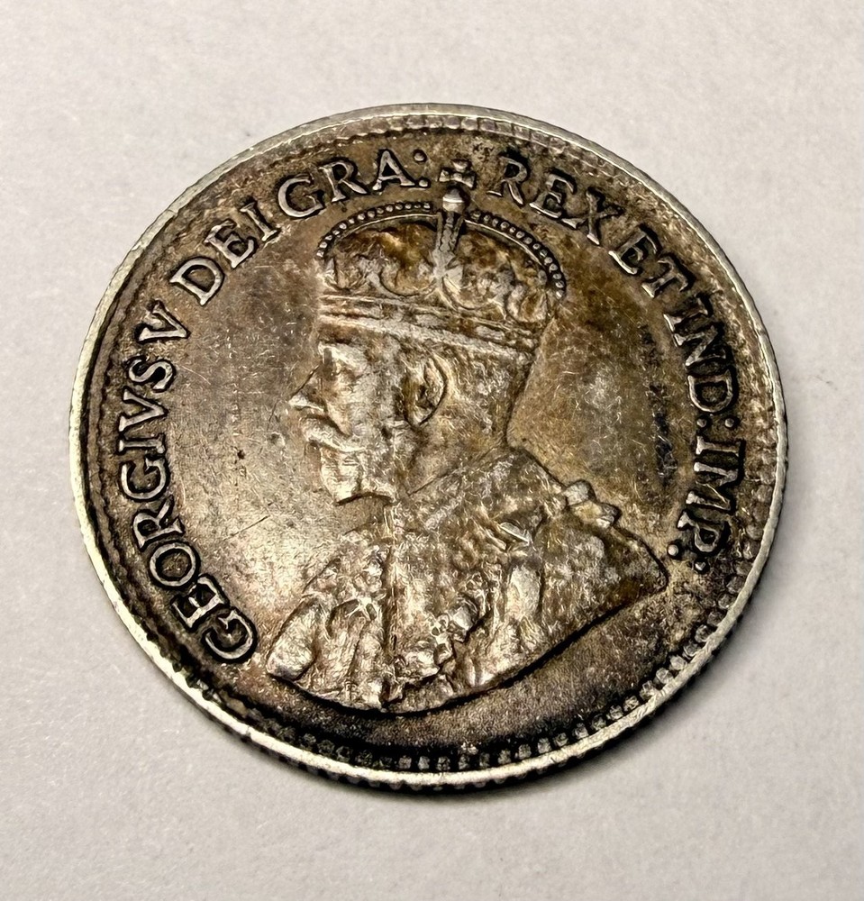 1920 Canada 5 Cents Coin - 80% Silver