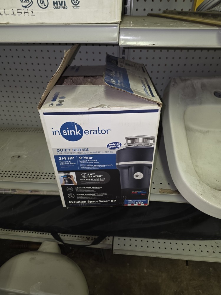 INSINKERATOR Quiet Evolution Space Saver XP 3/4 HP Garbage Disposal NEW SEALED