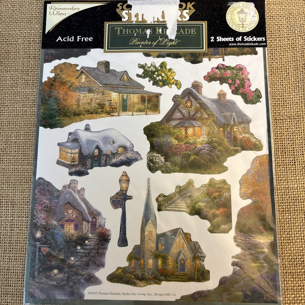 Thomas Kinkade Scrapbook 12x12 Designer Scrapbook Papers Stickers Remember When