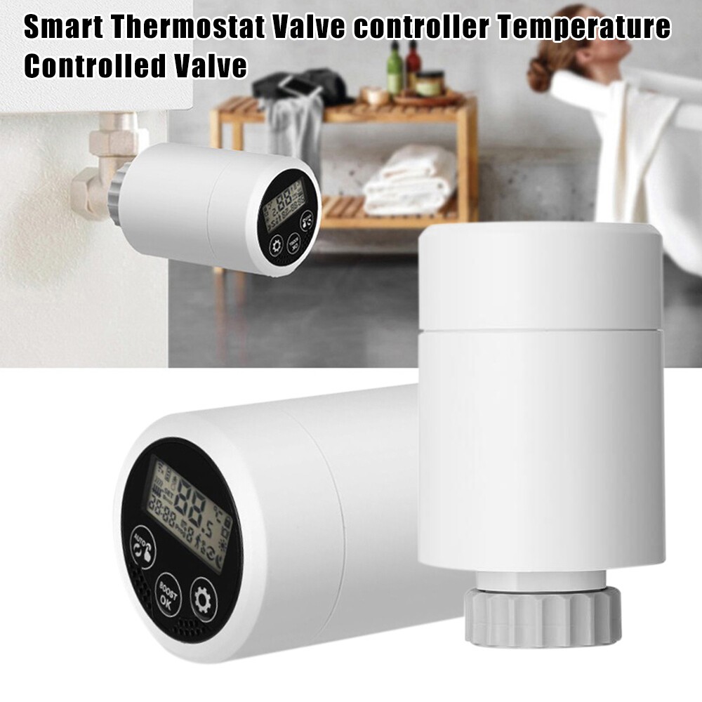 Smart Thermostat Radiator Valve Programmable Actuator Temper Tuya Zigbee