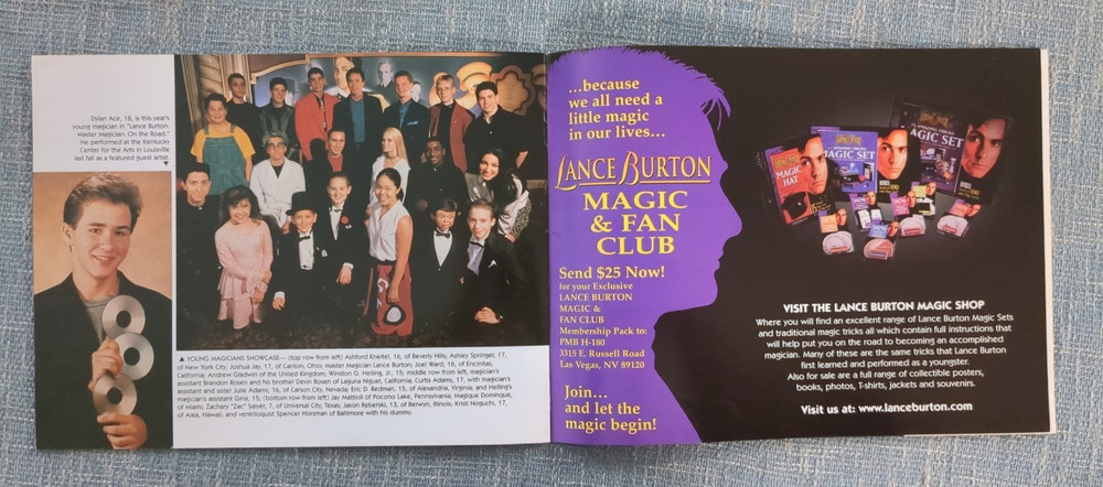 Lance Burton Master Magician Show Program 2002