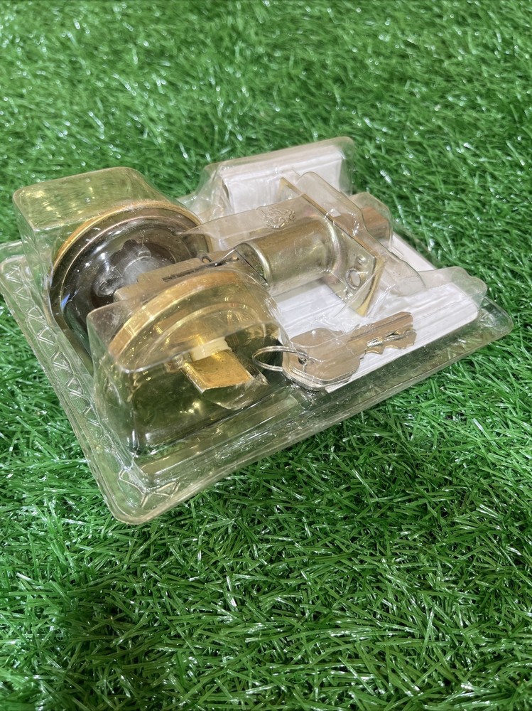 Single Cylinder Polished Brass Deadbolt